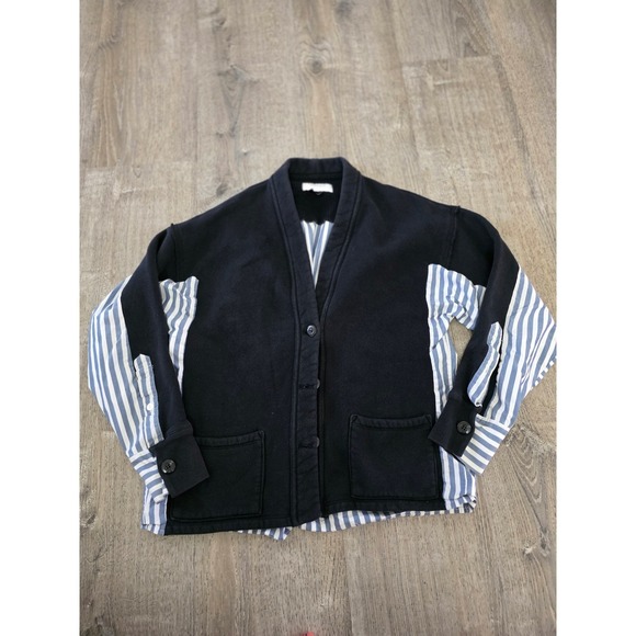 Current/Elliott Sweaters - Current / Elliot The Recrafted Cardigan Stripe Button Front Size‎ 0